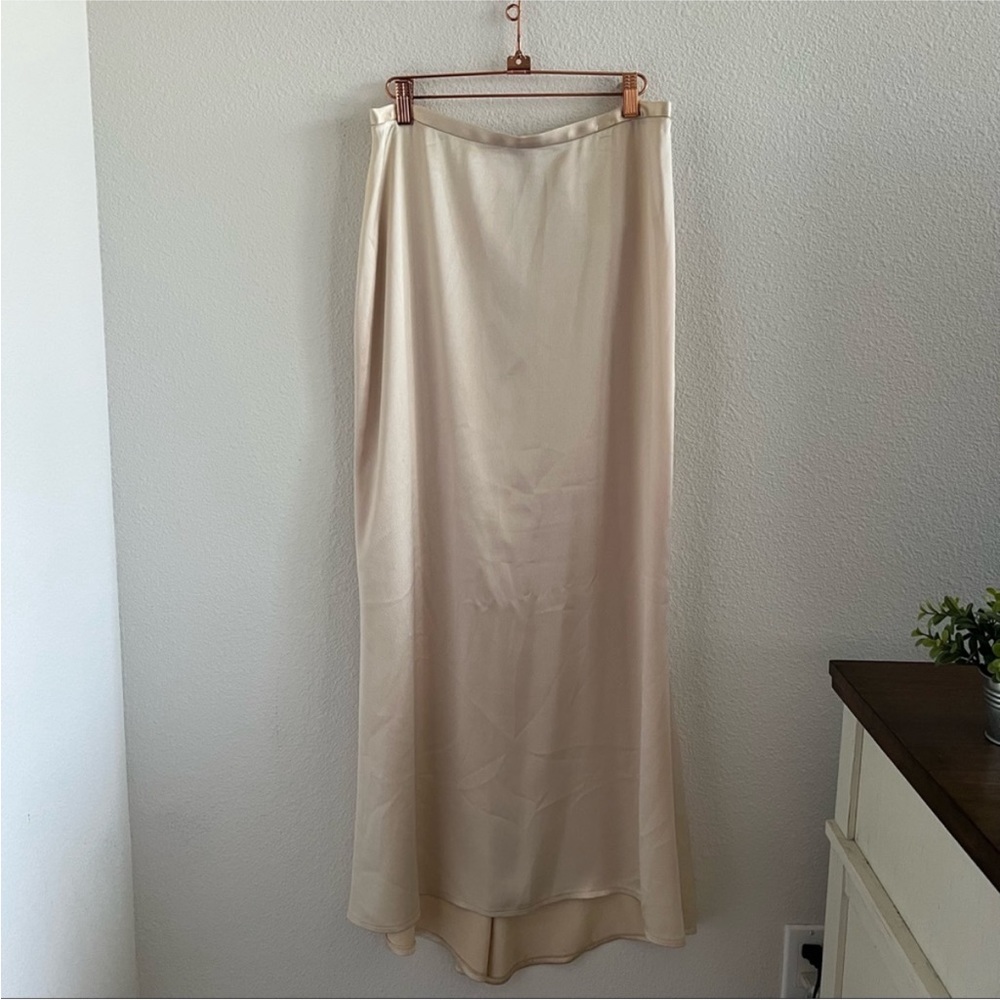 Badgley Mischka Vintage Silk Maxi Skirt 14 fits like 10-12
